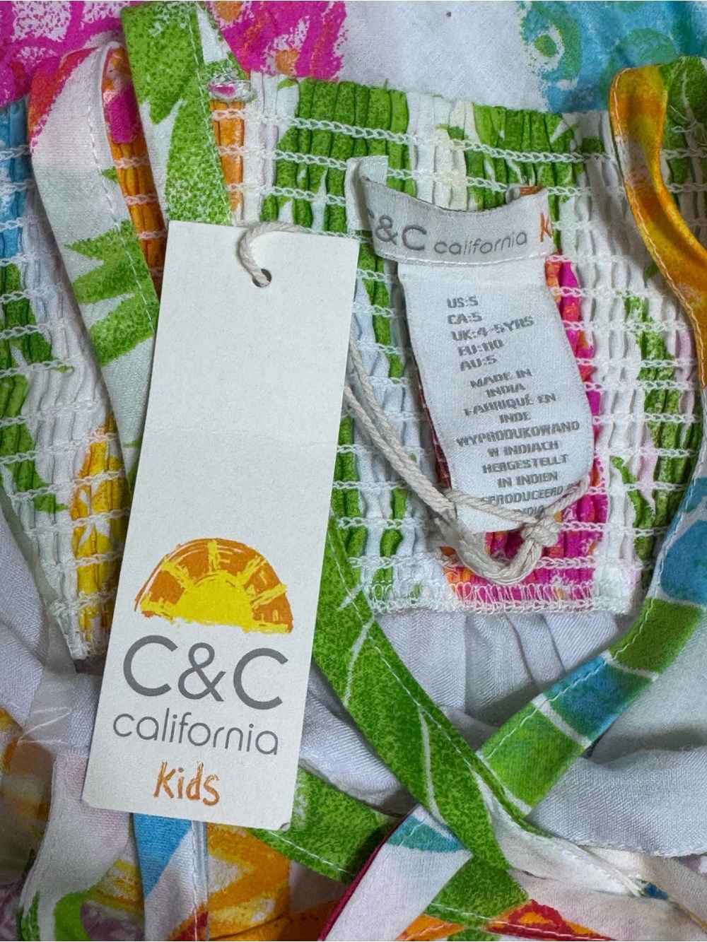 NWT. C&C California Girls Pineapple Print Sundress - Picture 5 of 6